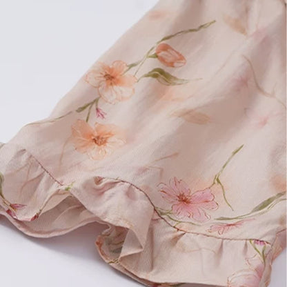 Ownkoti Floral Ruffle Sleeve Lounge Nightdress - image 6