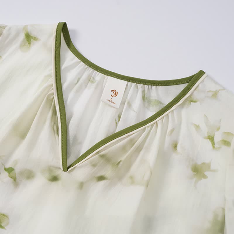 Ownkoti Floral Ruffle Sleeve Lounge Nightdress - image 14