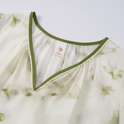 Ownkoti Floral Ruffle Sleeve Lounge Nightdress - image 14