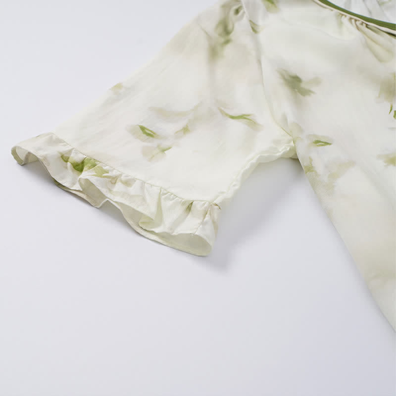 Ownkoti Floral Ruffle Sleeve Lounge Nightdress - image 15