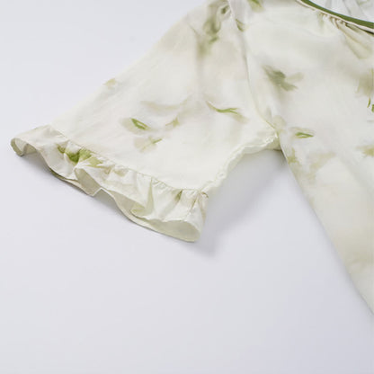 Ownkoti Floral Ruffle Sleeve Lounge Nightdress - image 15