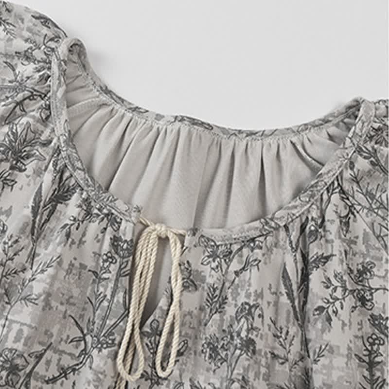 Ownkoti Boho Gray Cotton Tassel Nightgown - image 4