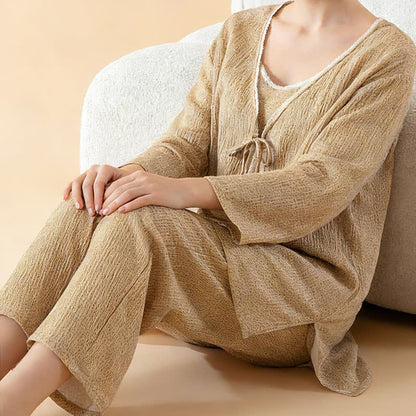 Ownkoti Cotton Printed Women's Pajama Set(3PCS) - image 3