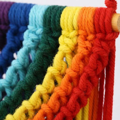 Ownkoti Handwoven Rainbow Cotton Rope Wall Hanging Decor - image 5