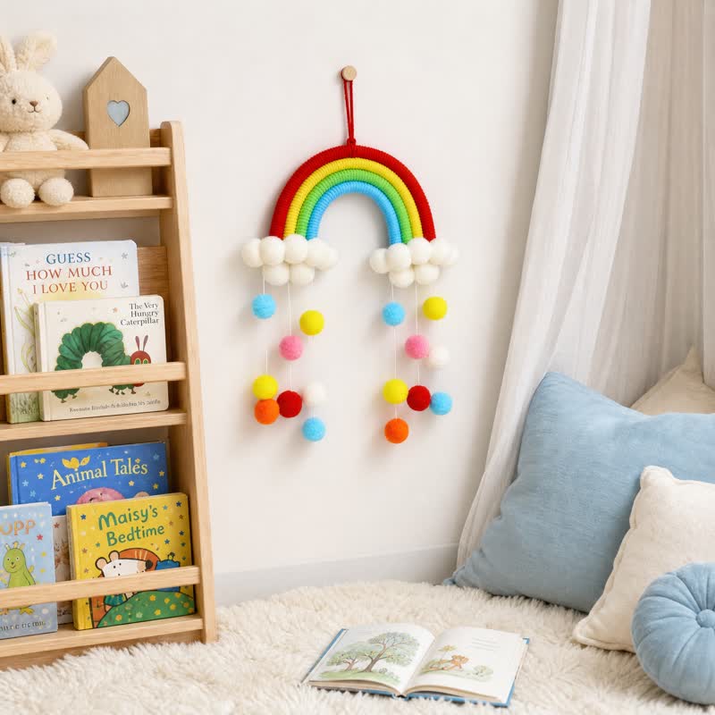 Ownkoti Handwoven Nordic Rainbow Wall Hanging Decor - image 1