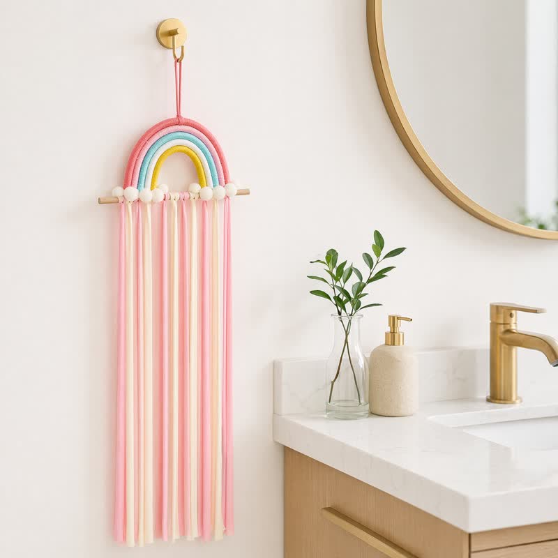 Ownkoti Handmade Nordic Rainbow Tassel Wall Hanging - image 1
