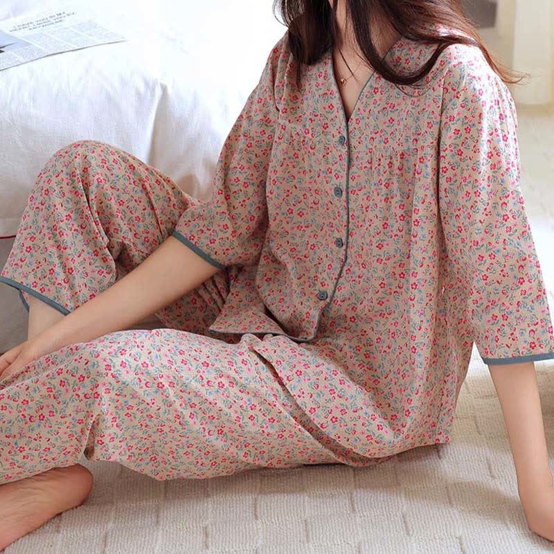 Ownkoti Rutsic Floral Cotton Women's Pajama Set - image 2