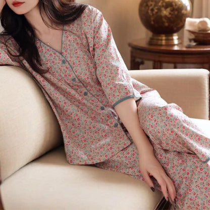 Ownkoti Rutsic Floral Cotton Women's Pajama Set - image 1