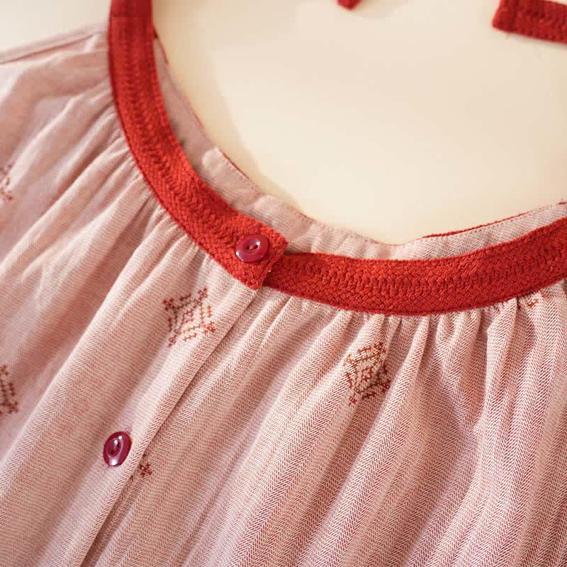 Ownkoti Cotton Gauze Bow Strap Pajama Set - image 5
