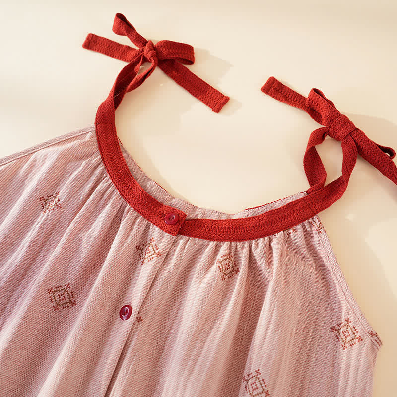 Ownkoti Cotton Gauze Bow Strap Pajama Set - image 4