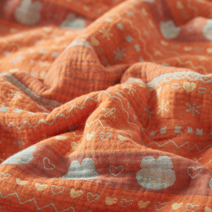 Ownkoti Vintage Boho Cotton Muslin Blanket Quilt - image 5