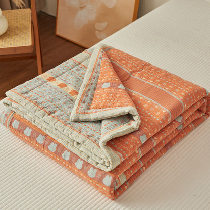 Ownkoti Vintage Boho Cotton Muslin Blanket Quilt - image 4