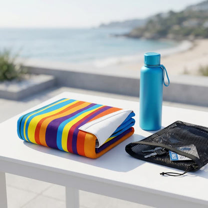 Ownkoti Rainbow Stripe Microfiber Beach Towel - image 6