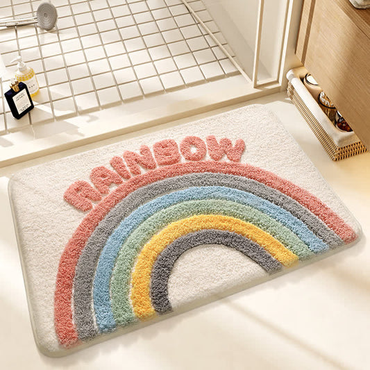 Ownkoti Modern Rainbow Plush Bath Rug - Rainbow - 31'' × 47'' - image 0