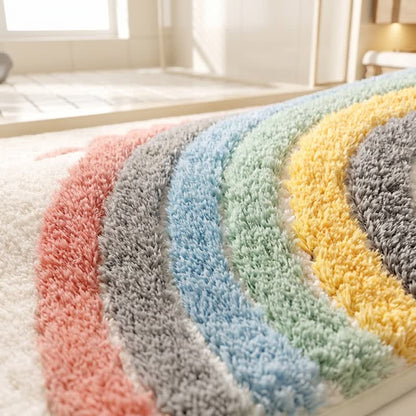 Ownkoti Modern Rainbow Plush Bath Rug - image 6