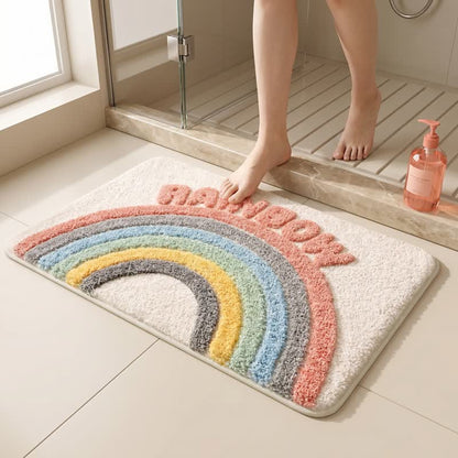 Ownkoti Modern Rainbow Plush Bath Rug - image 3