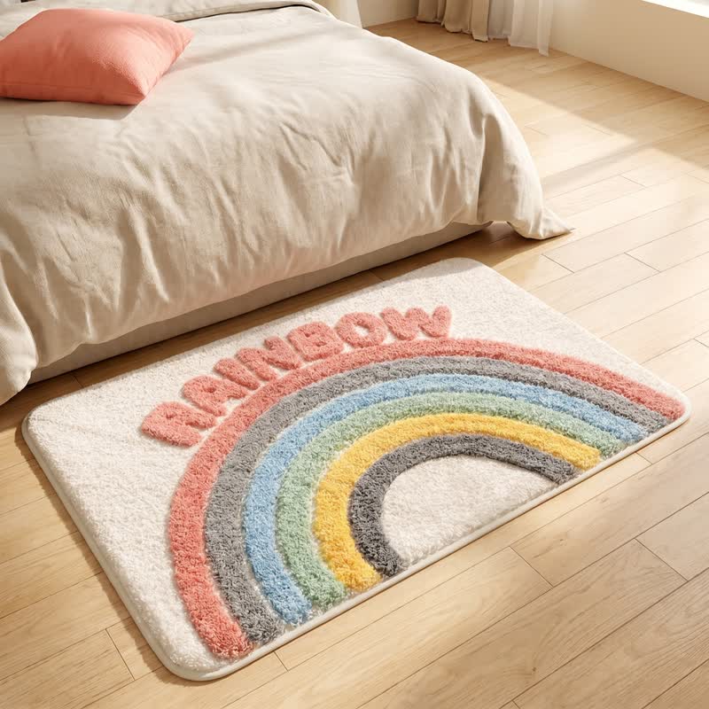 Ownkoti Modern Rainbow Plush Bath Rug - image 2