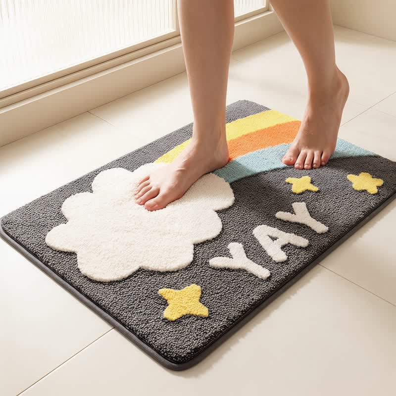 Ownkoti YAY Rainbow Faux Cashmere Bath Rug - image 3