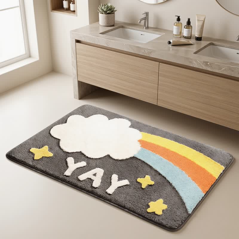 Ownkoti YAY Rainbow Faux Cashmere Bath Rug - image 2