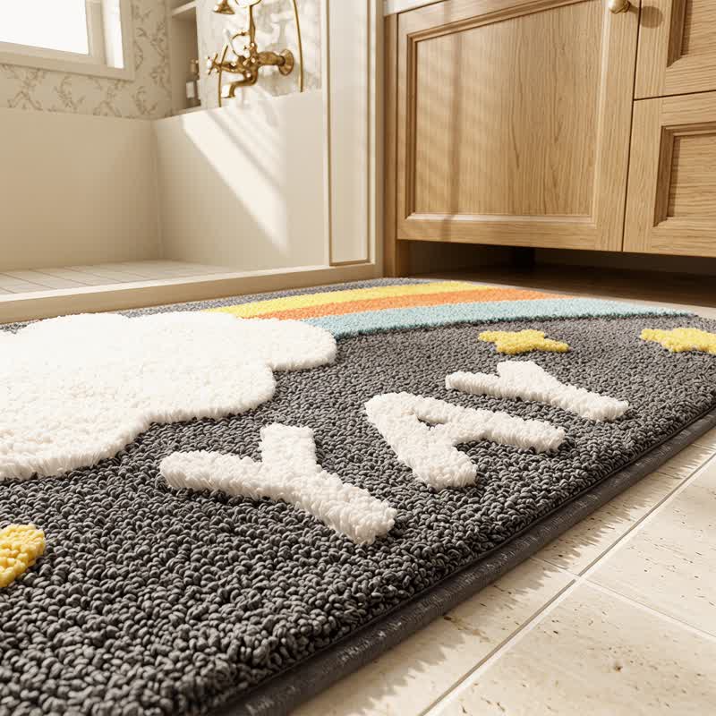 Ownkoti YAY Rainbow Faux Cashmere Bath Rug - image 5