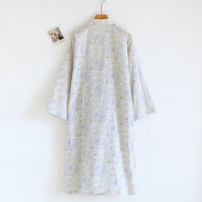 Ownkoti Ethnic Vintage Floral Cotton Kimono Robe - image 5