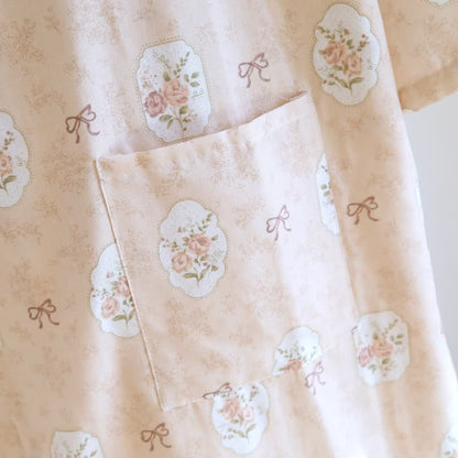 Ownkoti Framed Rose & Bow Cotton Kimono Robe - image 9