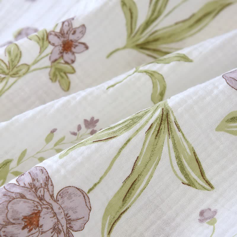 Ownkoti Violet Floral Cotton Kimono Robe - image 7