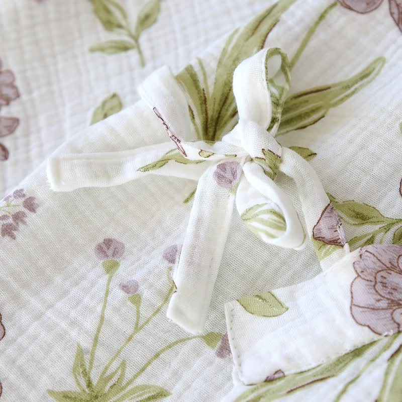 Ownkoti Violet Floral Cotton Kimono Robe - image 5