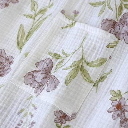 Ownkoti Violet Floral Cotton Kimono Robe - image 6