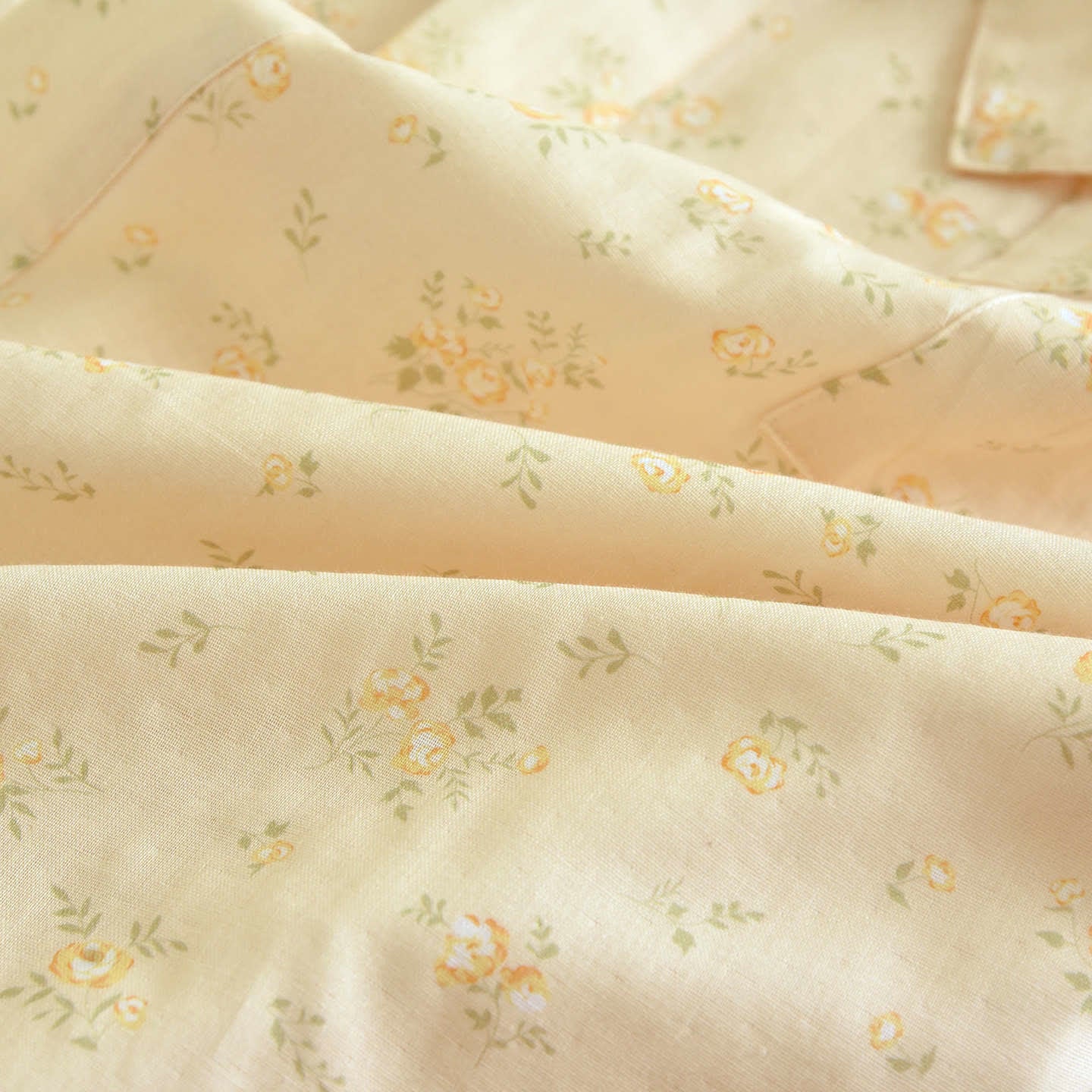 Ownkoti Yellow Botanical Cotton Gauze Kimono Robe - image 11