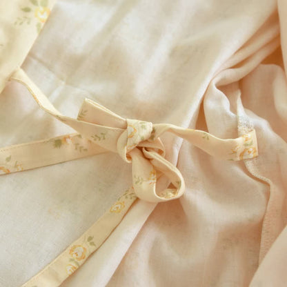 Ownkoti Yellow Botanical Cotton Gauze Kimono Robe - image 8