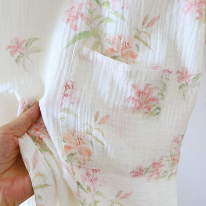 Ownkoti Pink Floral Pure Cotton Kimono Robe - image 4
