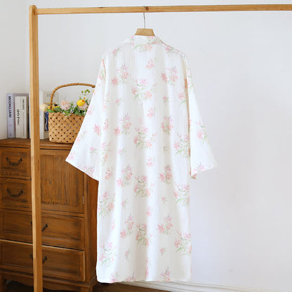 Ownkoti Pink Floral Pure Cotton Kimono Robe - image 2