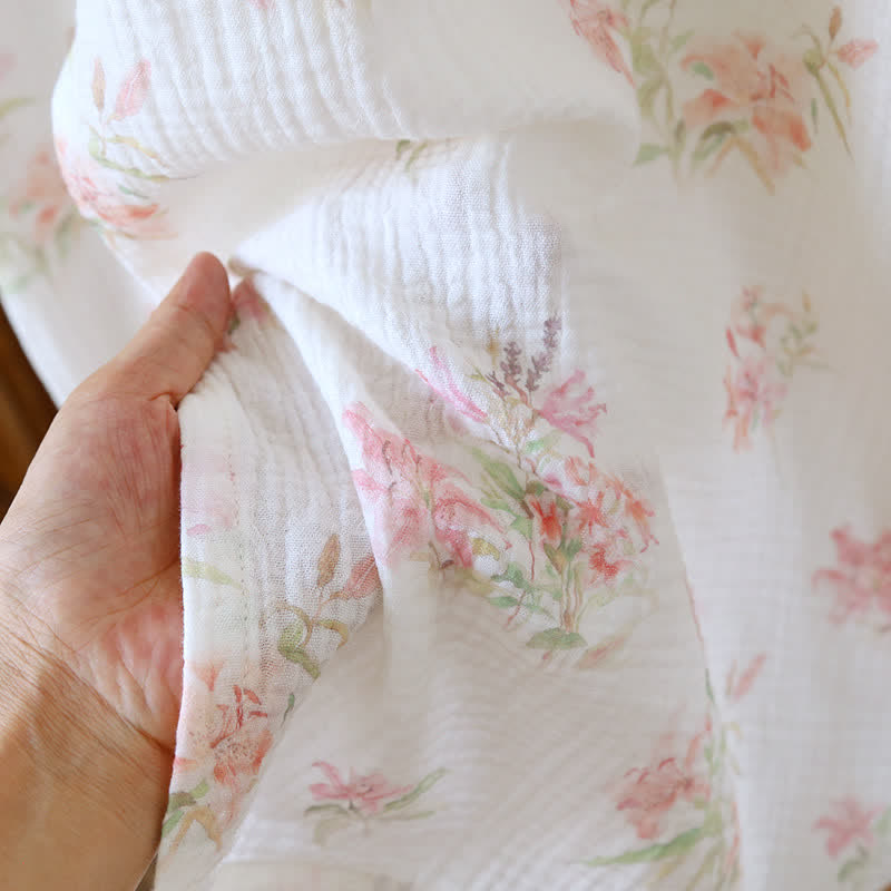 Ownkoti Pink Floral Pure Cotton Kimono Robe - image 8
