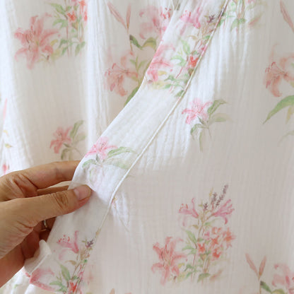 Ownkoti Pink Floral Pure Cotton Kimono Robe - image 7