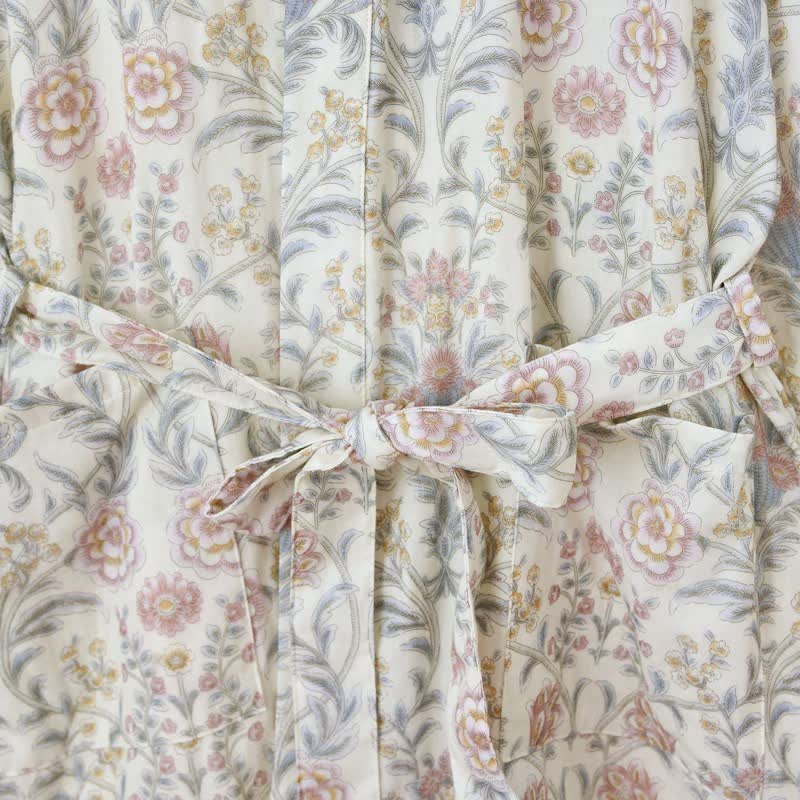 Ownkoti Floral Cotton Gauze Kimono Robe with Pocket - image 8
