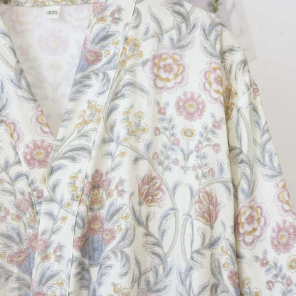 Ownkoti Floral Cotton Gauze Kimono Robe with Pocket - image 6