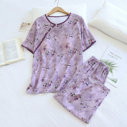 Ownkoti Cotton Rayon Cropped Pants Padded Nightwear - image 1