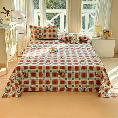 Ownkoti Cottage Dog & Plaid Cotton Bedspread - image 1