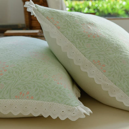 Ownkoti Lace Trim Reversibe Floral Cotton Bedspread - image 6