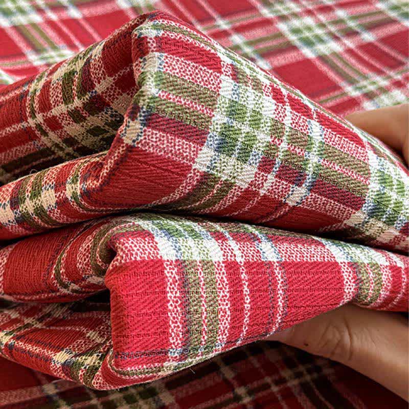 Ownkoti Classic Red Plaid Pure Cotton Bedspread - image 8