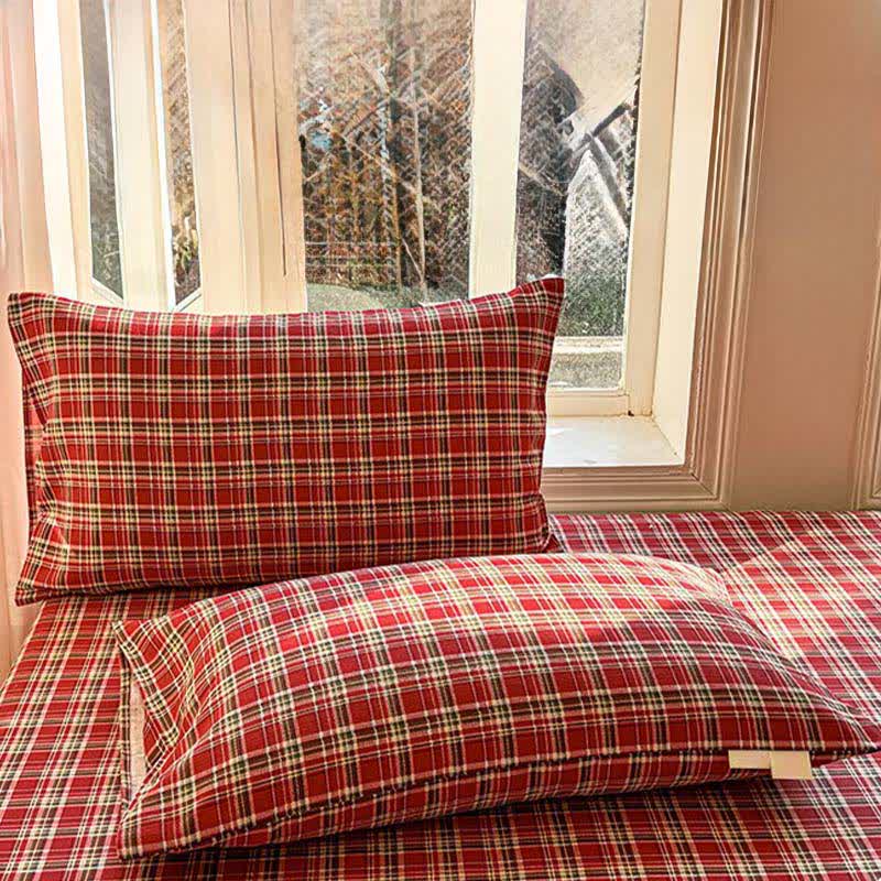 Ownkoti Classic Red Plaid Pure Cotton Bedspread - image 7