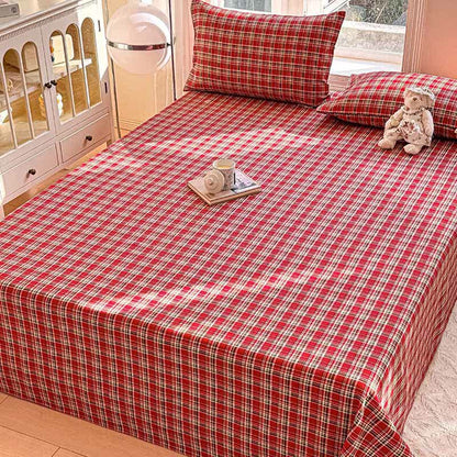 Ownkoti Classic Red Plaid Pure Cotton Bedspread - image 3