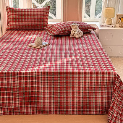 Ownkoti Classic Red Plaid Pure Cotton Bedspread - image 4