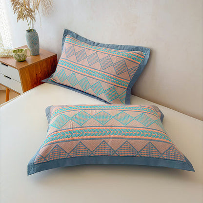Ownkoti Geometric Wheat 3-Layer Muslin Cotton Quilt - image 7