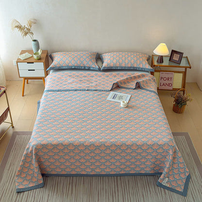 Ownkoti Jacquard Sea Shell 3-Layer Muslin Cotton Quilt - image 4