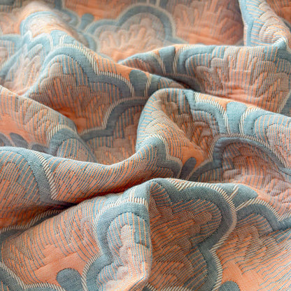 Ownkoti Jacquard Sea Shell 3-Layer Muslin Cotton Quilt - image 10
