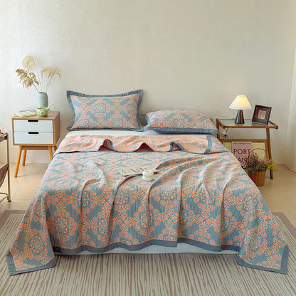 Ownkoti Vintage 3-Layer Muslin Cotton Bedspread Quilt - image 4