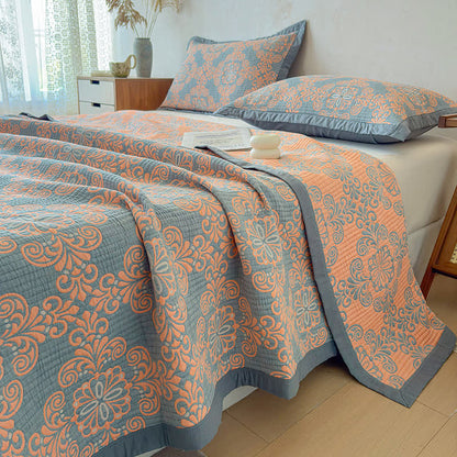Ownkoti Vintage 3-Layer Muslin Cotton Bedspread Quilt - image 6