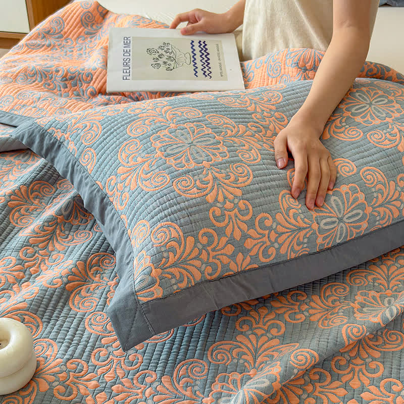 Ownkoti Vintage 3-Layer Muslin Cotton Bedspread Quilt - image 10